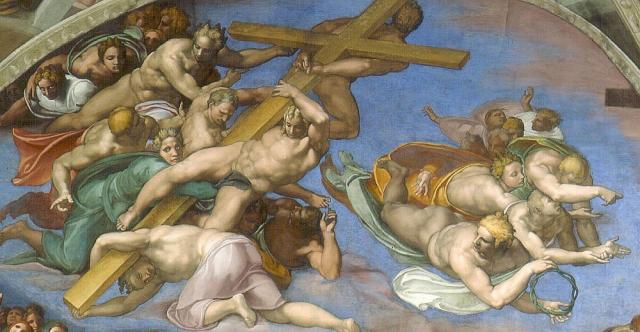 Il Giudizio Universale e l’angelo che si aggrappa alla&nbsp;Croce