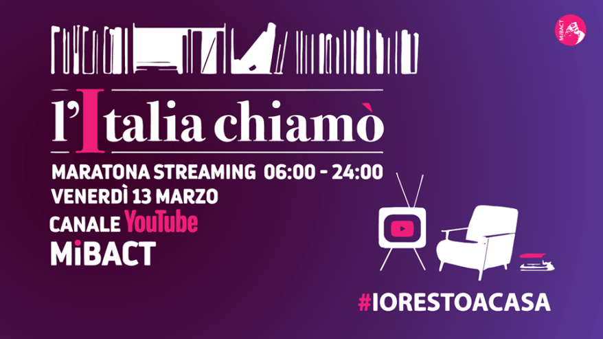 Mibact: la maratona streaming in onda adesso per raccogliere fondi