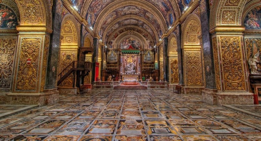 Il pavimento della Concattedrale di Malta