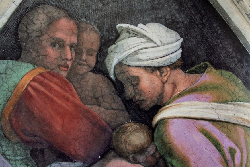 La vela sopra la lunetta di Ozias