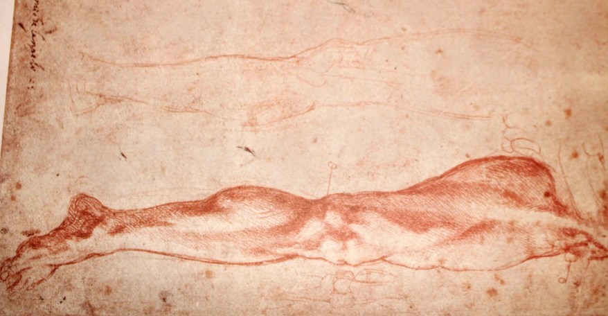 Lo studio per la gamba del Cristo Portacroce