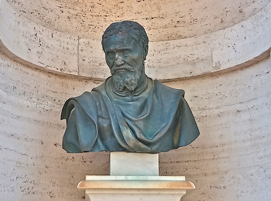Il mio busto in bronzo alla base della cupola di San&nbsp;Pietro