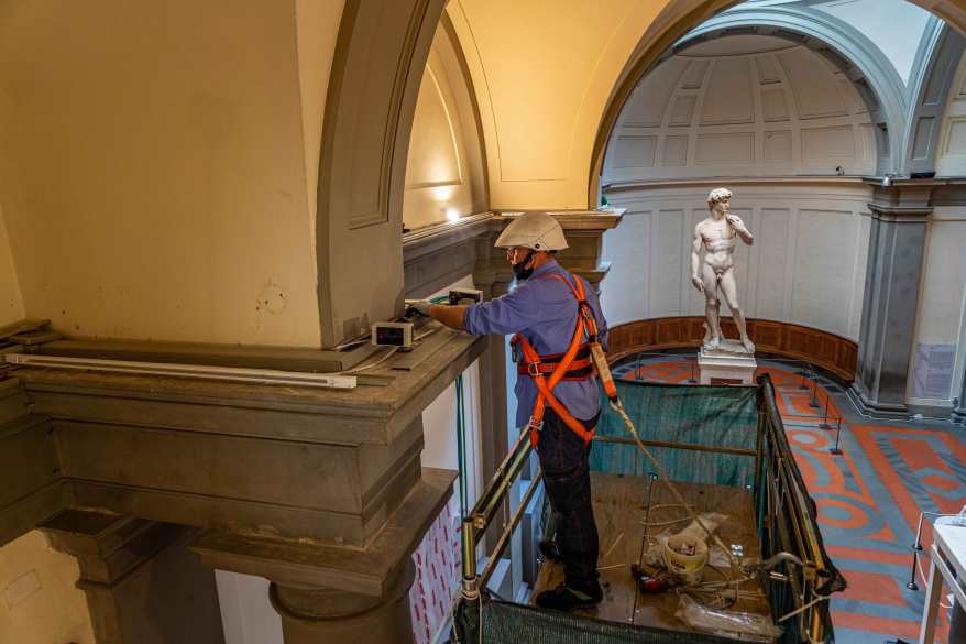 Luci sul David: il nuovo impianto di&nbsp;illuminazione