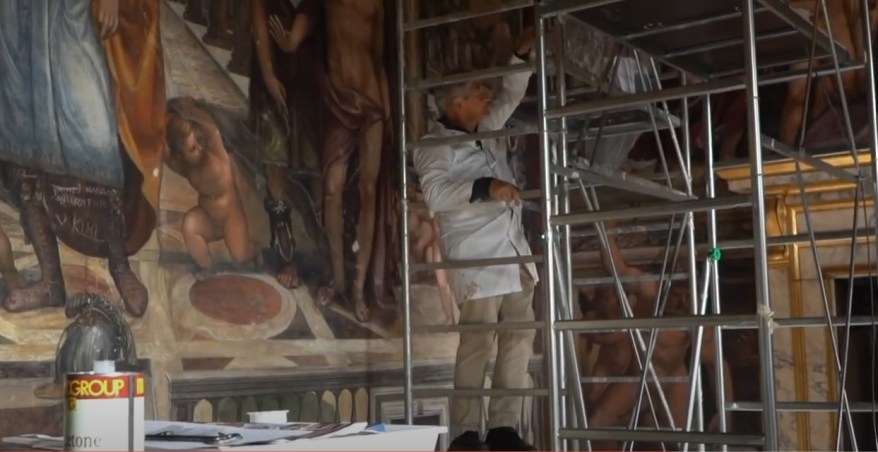 Sui ponteggi con Forcellino: il video da Villa&nbsp;Farnesina