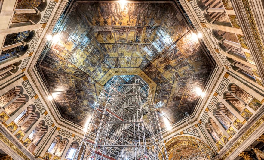 I mosaici della cupola del Battistero di Firenze: il restauro accessibile al&nbsp;pubblico