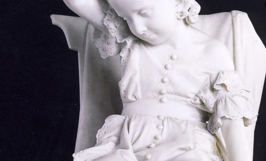 La Scultura del giorno: la Bambina col cane di Vincenzo Vela