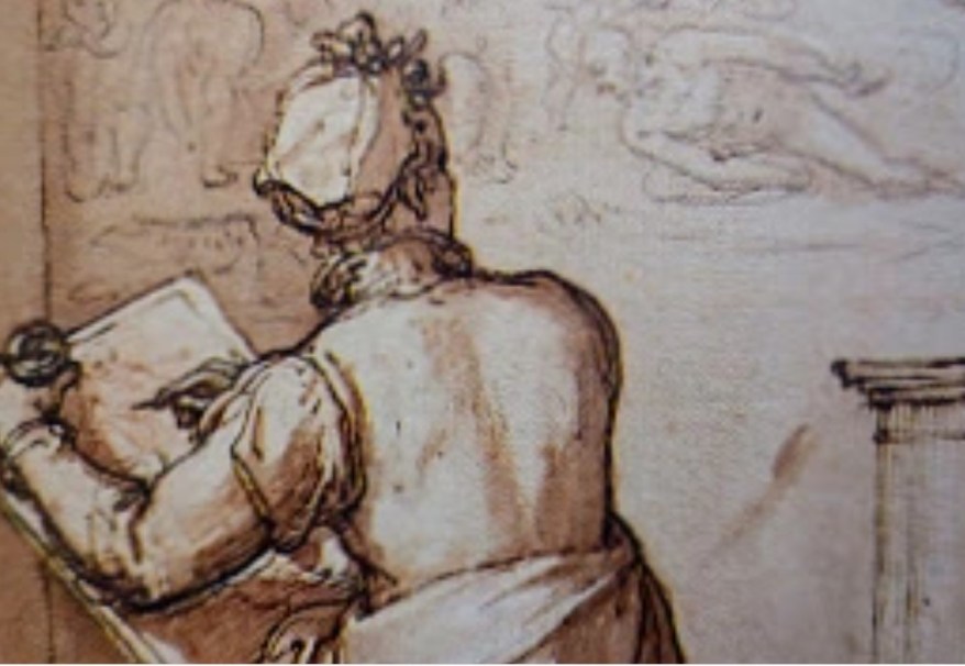 Zuccari ritratto studiando il Giudizio&nbsp;Universale