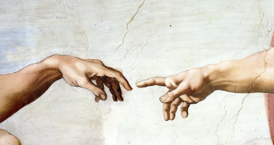 Dio e Adamo: la falsa storia delle due dita che in origine si&nbsp;toccavano