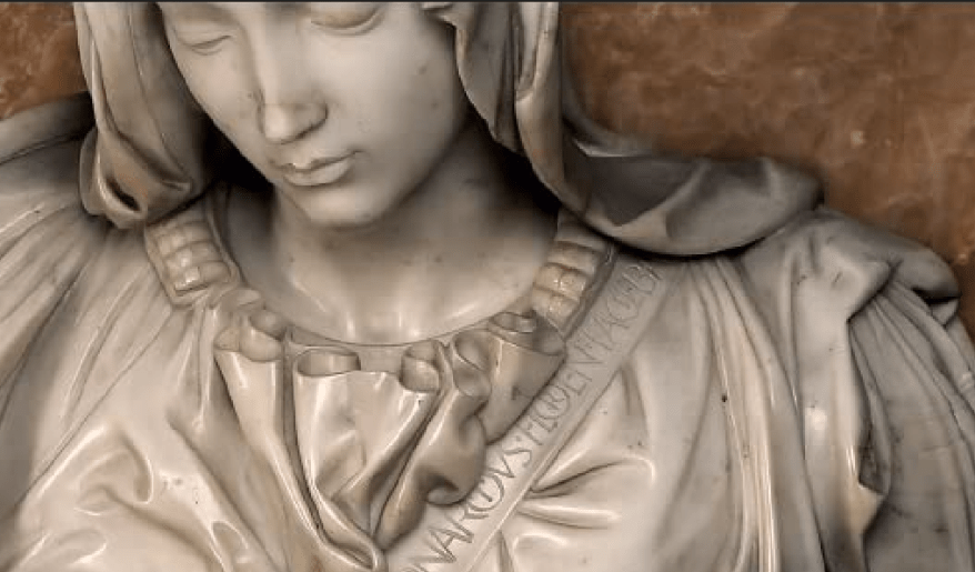 Pietà Vaticana: non fatta di marmo da mano&nbsp;mortale