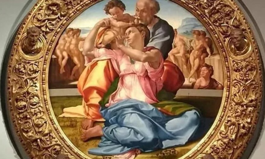 Il Tondo Doni svalutato e tolto dalla cornice&nbsp;originale