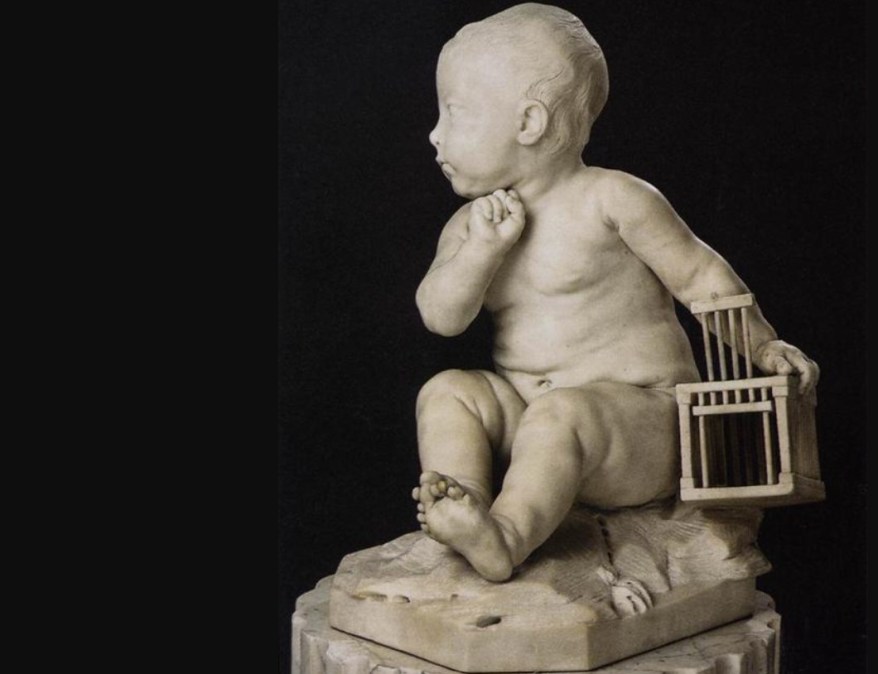 La Scultura del giorno: il Bambino con la gabbia di Pigalle