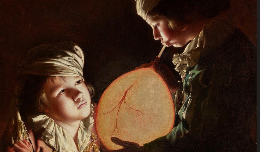 Il dipinto del giorno:  I due ragazzi con una vescica, l’opera più riuscita di Joseph&nbsp;Wright