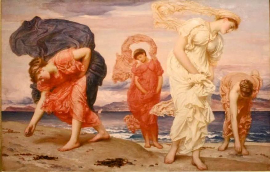 Il Dipinto del giorno: le Ragazze greche che raccolgono ciottoli in riva al mare di&nbsp;Leighton