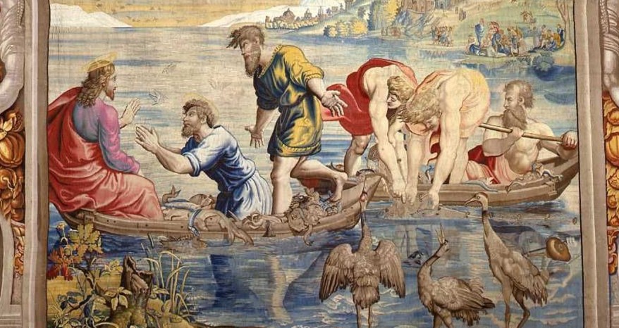 Raffaello: l’arazzo della Pesca miracolosa per la Cappella Sistina in mostra a Castel&nbsp;Gandolfo