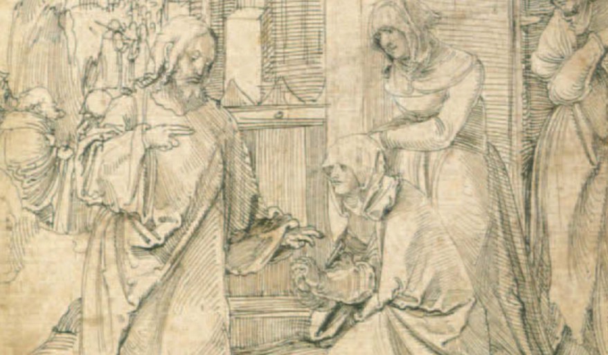 Il disegno del giorno: Cristo dà l’addio alla Madre di&nbsp;Schaufelein