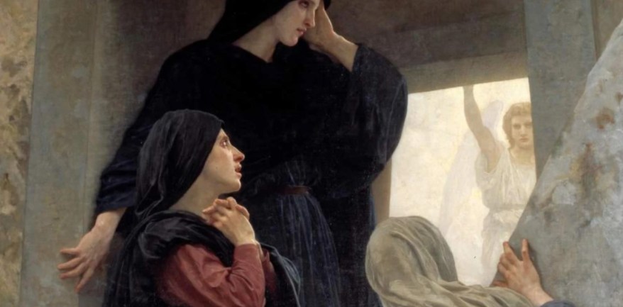 Il dipinto del Lunedì dell’Angelo: le Pie donne al Sepolcro accolte dall’angelo di&nbsp;Bourgerau
