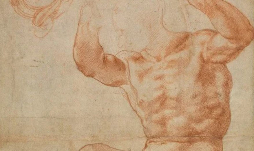 Il verso e il recto per lo studio di uno dei 20&nbsp;ignudi