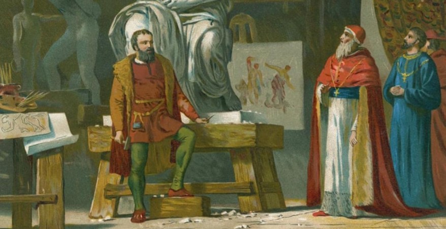 Michelangelo 550: Papa Giulio II in visita al mio&nbsp;studio