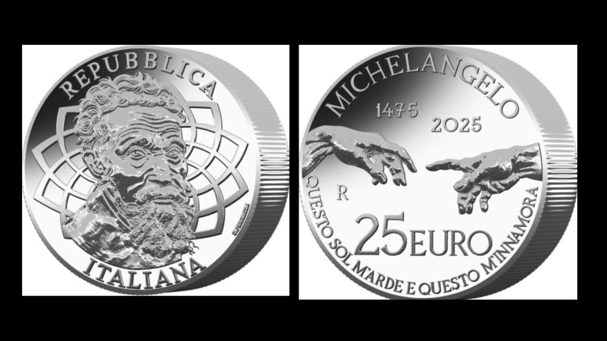 Michelangelo 550: coniata la moneta in argento più pesante e grande di tutti i&nbsp;tempi