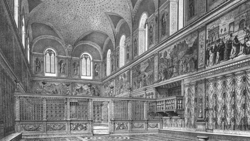 La Sistina prima dei miei interventi nella litografia del&nbsp;Tognetti