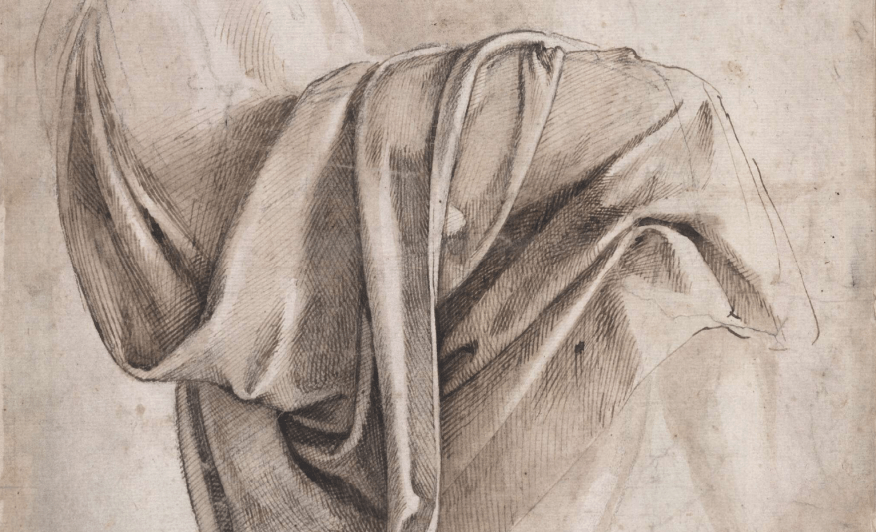 Lo studio per il panneggio della Sibilla Eritrea