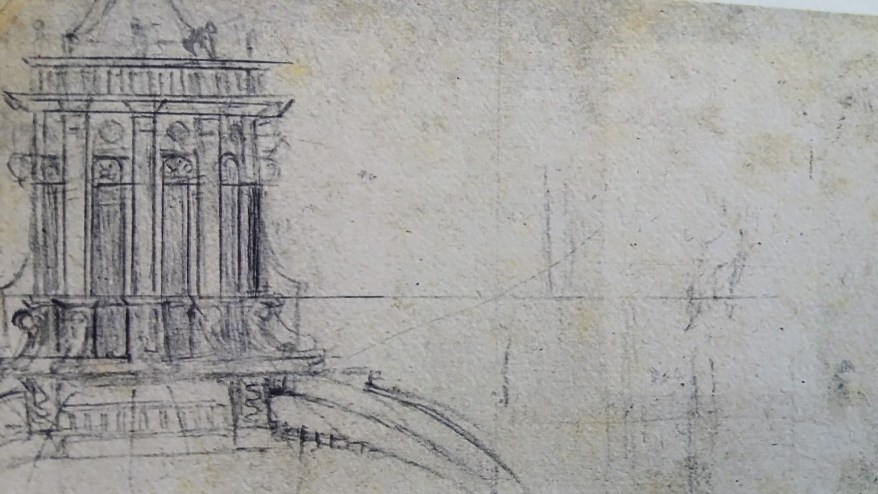 Il foglio con gli studi per la Cupola di San Pietro