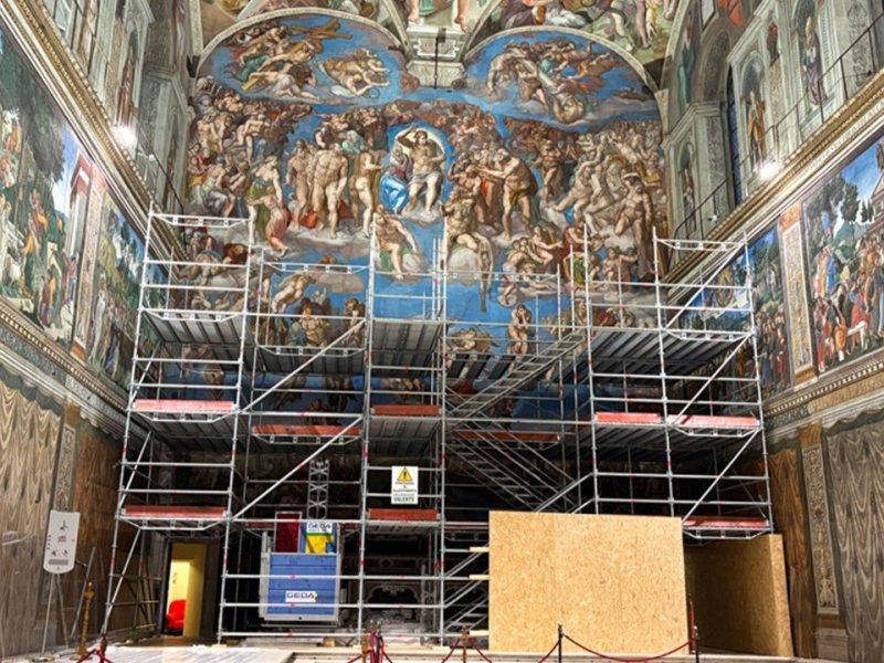 Giudizio Universale, al via il nuovo restauro: impalcature in Cappella&nbsp;Sistina