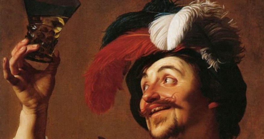 Quel sorriso del violinista felice di Gerrit van Honthorst