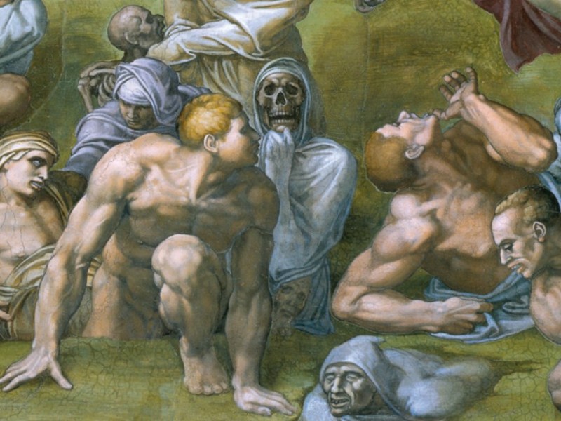 L’inquietante affresco con i versi che ricordano la fine&nbsp;dell’uomo