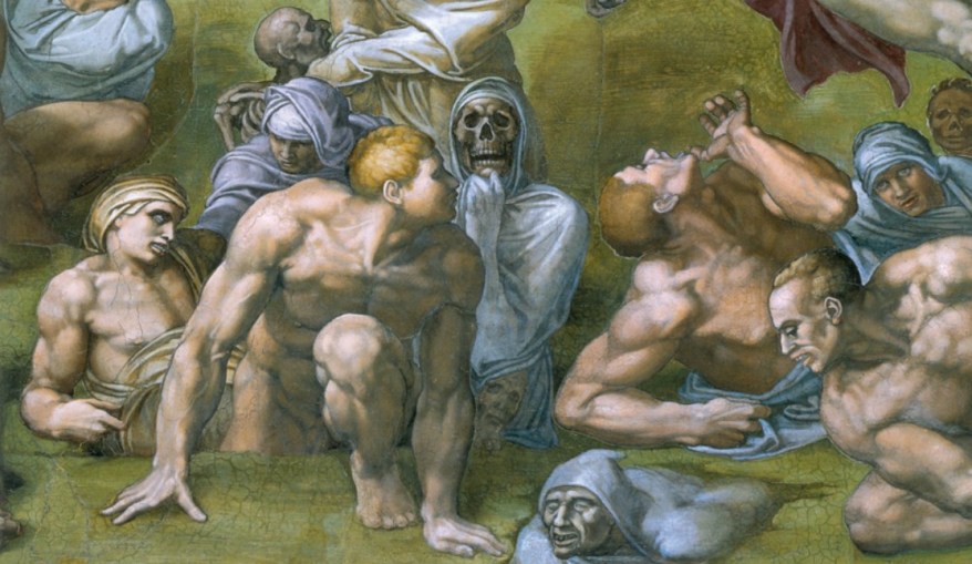 L’inquietante affresco con i versi che ricordano la fine&nbsp;dell’uomo
