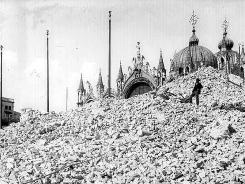 14 luglio 1902, Venezia si fermò: il crollo del Campanile di San Marco raccontato dalle&nbsp;cronache
