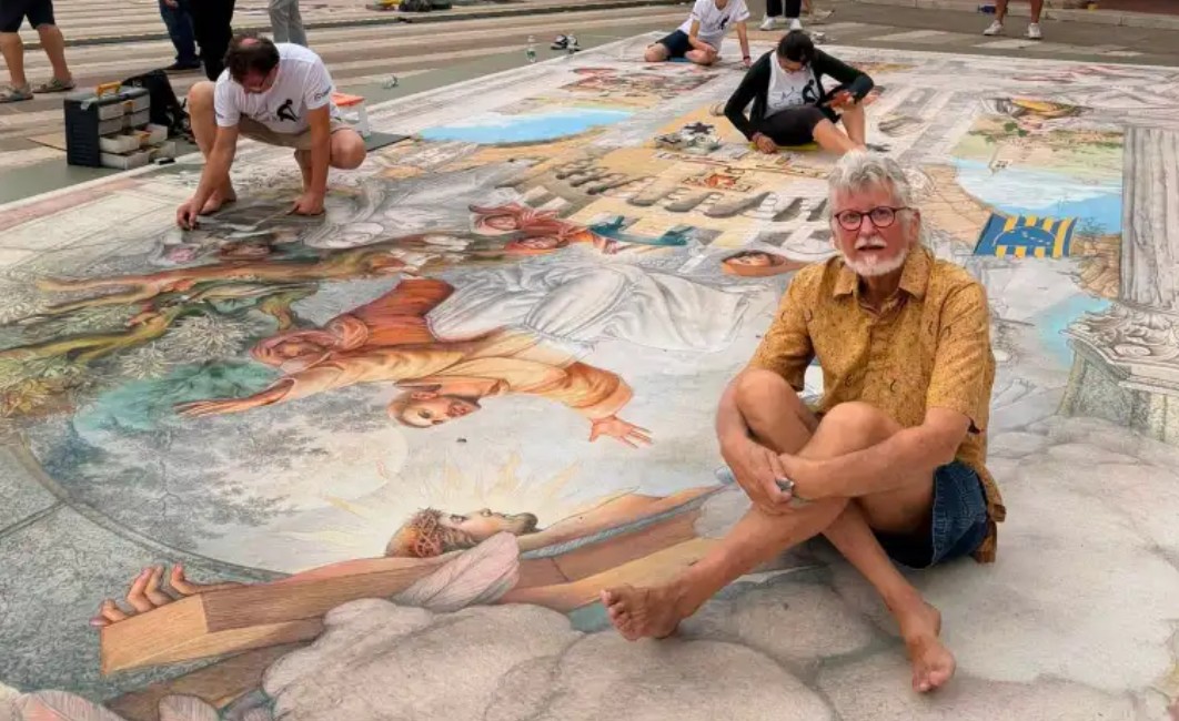 San Francesco nell’arte dei madonnari: Assisi diventa una galleria a cielo&nbsp;aperto