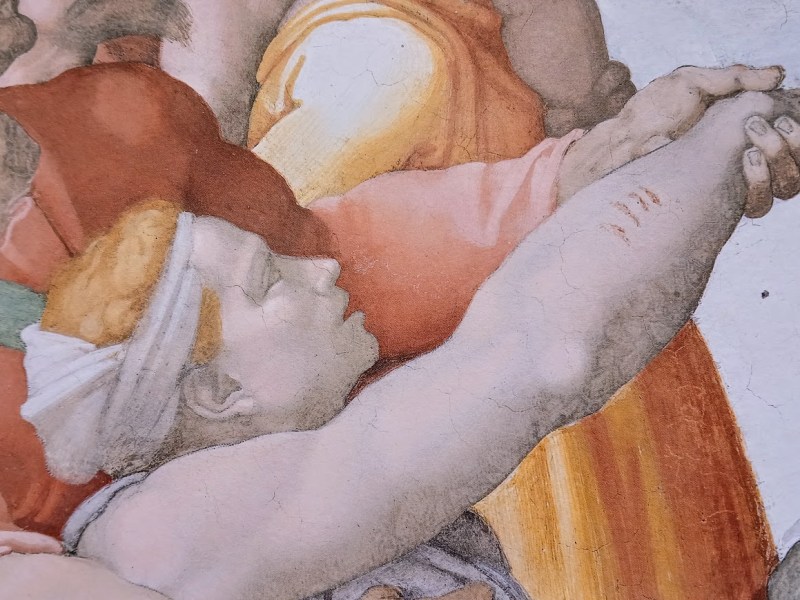 La donna morsa dal serpente nella Cappella&nbsp;Sistina