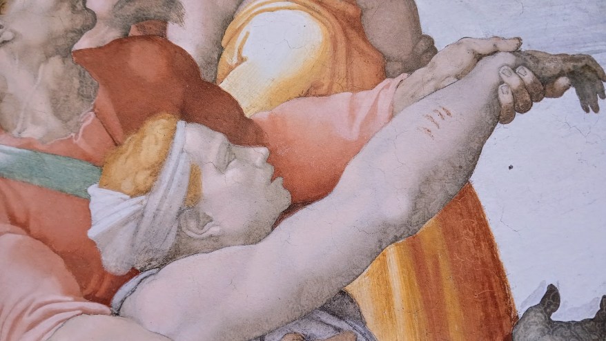 La donna morsa dal serpente nella Cappella&nbsp;Sistina