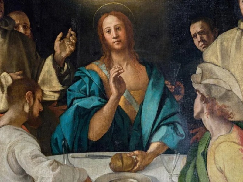 Cena in Emmaus di Pontormo: il pane, il gatto e il cane alle Scuderie del&nbsp;Quirinale