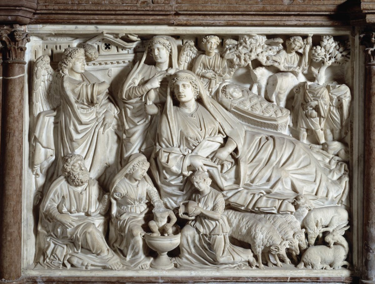 La Natività di Nicola Pisano con la capretta che si&nbsp;gratta